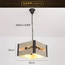 GobekUsa 6-Head Industrial Style Pendant Lamp - Retro Solid Wood Iron Table Light