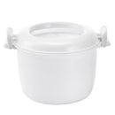 White 6-in-1 cooking pot for kitchen microwave rice and pasta by Decorbites