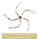 Flexible white and chrome light splitter socket adapter office lamp by Decorbites