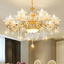 GobekUsa 6-Light LED Dolomite Chandelier for Foyer, Living Room, Kitchen - Modern Ceiling Lighting
