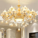 GobekUsa 6-Light LED Dolomite Chandelier for Foyer, Living Room, Kitchen - Modern Ceiling Lighting