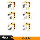 GobekUsa 6-Piece Body Shower Massage Jets for Bathroom SPA Experience