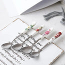 European floral bone china coffee spoon set dining room tableware by Decorbites