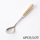 European floral bone china coffee spoon set dining room tableware by Decorbites