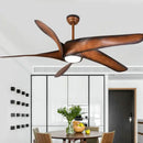 GobekUsa 60" Brown Blades Ceiling Fan with Lights Remote Control LED Light