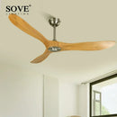 GobekUsa 60" Industrial Wooden Ceiling Fans Remote Control Ventilateur De Plafond