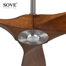 GobekUsa 60" Industrial Wooden Ceiling Fans Remote Control Ventilateur De Plafond