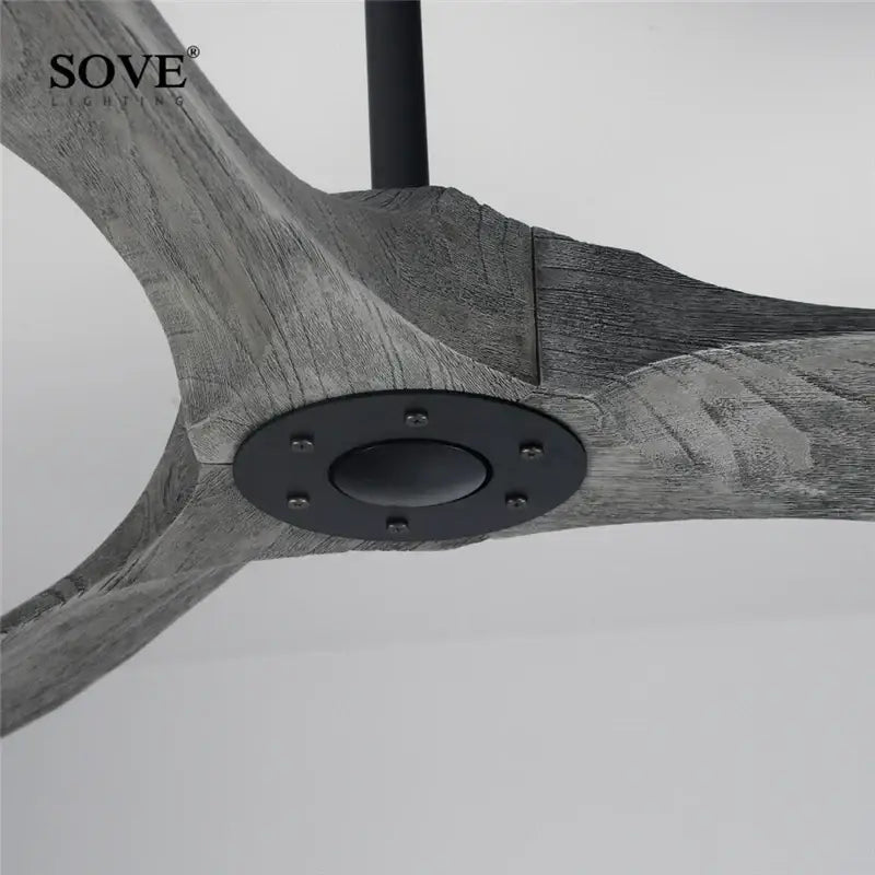 GobekUsa 60" Solid Wood DC Ceiling Fan with Remote Control, photo 5 of 12