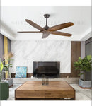 GobekUsa 60" Wood Blade Ceiling Fan with LED Light & Remote Control