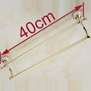 GobekUsa 60cm Double Towel Bar with Ceramic Gold Finish for Bathroom Accessories.