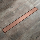 GobekUsa 60cm Rose Gold Bathroom Floor Drain Strainer, Deodorant Conceal Shower Drain