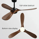 GobekUsa 60Inch Ceiling Fan with Remote Control, LED Light - 3 Blade DC 30W Copper Motor