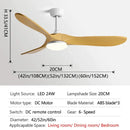 GobekUsa 60Inch Ceiling Fan with Remote Control, LED Light - 3 Blade DC 30W Copper Motor