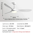 GobekUsa 60Inch Ceiling Fan with Remote Control, LED Light - 3 Blade DC 30W Copper Motor