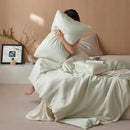 GobekUsa 60S Rayon Silk Bedding Set | Solid Color | Summer Cooling | Twin-King