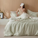 GobekUsa 60S Rayon Silk Bedding Set | Solid Color | Summer Cooling | Twin-King