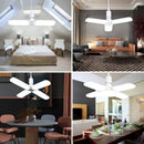 Modern white 4 blade led ceiling fan light kitchen decor by Decorbites