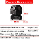 GobekUsa 60W Moving Head Strobe Beam Laser Light Projector DJ Disco Lights