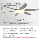 GobekUsa 63" DC Indoor Ceiling Fan Light New Style Strong Winds Chandelier