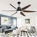 GobekUsa 66" Ceiling Fans Light & Remote Control 6 Blades - 110-240V - Hanging Fan