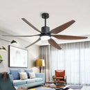 GobekUsa 66" Nordic Industrial Ceiling Fan with LED Light and Remote Control