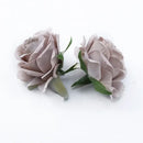 Velvet pastel and burgundy 6cm roses head wedding decor artificial flowers by Decorbites