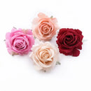 Velvet pastel and burgundy 6cm roses head wedding decor artificial flowers by Decorbites