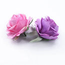 Velvet pastel and burgundy 6cm roses head wedding decor artificial flowers by Decorbites
