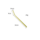 Colorful curved juice straws – kitchen heat resistant glass set by Decorbites