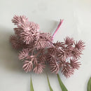 Pink silver & gold 6pcs dried flower mix glass vase living room decor by Decorbites