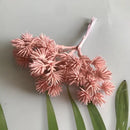 Pink silver & gold 6pcs dried flower mix glass vase living room decor by Decorbites