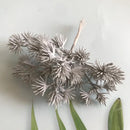 Pink silver & gold 6pcs dried flower mix glass vase living room decor by Decorbites