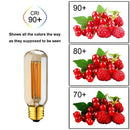 GobekUsa 6W 220V LED Tubular Filament Bulb Gold Tint Dimmable E26 E27 2200K