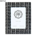 GobekUsa 6x7 Inch Fabric Framed Portrait Photo Frame for TV Cabinet Decor