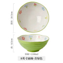 Floral hand-painted ceramic ramen bowl – dining room noodle bowl by Decorbites