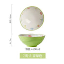 Floral hand-painted ceramic ramen bowl – dining room noodle bowl by Decorbites