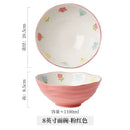 Floral hand-painted ceramic ramen bowl – dining room noodle bowl by Decorbites