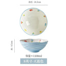 Floral hand-painted ceramic ramen bowl – dining room noodle bowl by Decorbites