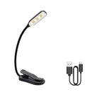 Flexible black led book light for bedroom rechargeable reading lamp by Decorbites