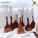 GobekUsa 7-Piece Thai Wooden Cooking Utensil Set | Eco-Friendly Kitchen Tableware