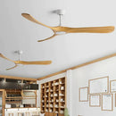 GobekUsa 70" Black American Modern Wooden Blade Ceiling Fan for Indoor Restaurant