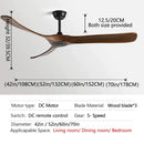 GobekUsa 70" Black American Modern Wooden Blade Ceiling Fan for Indoor Restaurant