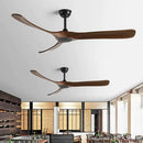 GobekUsa 70" Black American Modern Wooden Blade Ceiling Fan for Indoor Restaurant