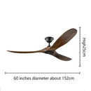 GobekUsa 70" Ceiling Fan Remote Control DC Motor Wood Blades High Quality Design