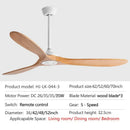 GobekUsa 70" Wood DC Ceiling Fan w/ Remote Control - Industrial Style Large Size Fan