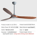 GobekUsa 70" Wood DC Ceiling Fan w/ Remote Control - Industrial Style Large Size Fan