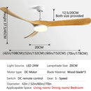 GobekUsa 70" Wooden Ceiling Fan with Reversible Motor for Year-Round Comfort