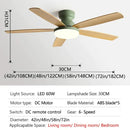 GobekUsa 72" Low Floor Fan Light Chandelier 2023 Living Room Ceiling Fan Strong Winds