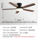 GobekUsa 72" Low Floor Fan Light Chandelier 2023 Living Room Ceiling Fan Strong Winds