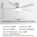GobekUsa 72" Low Floor Fan Light Chandelier 2023 Living Room Ceiling Fan Strong Winds